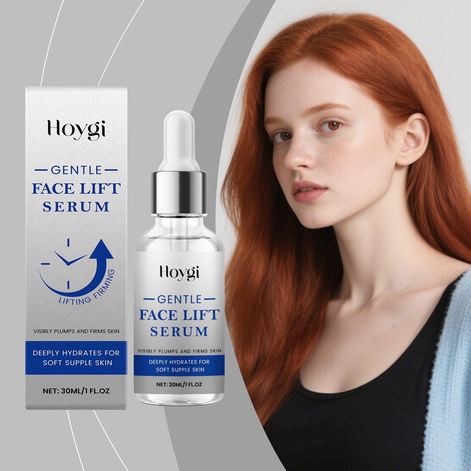 HOYGI 面部保湿精华液 日常滋润护理面部肌肤轻盈舒适多肤质适用