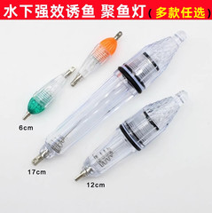 釣帶魚燈水下集魚器LED深水誘魚燈鈎釣組變彩閃光誘魚器 送電池