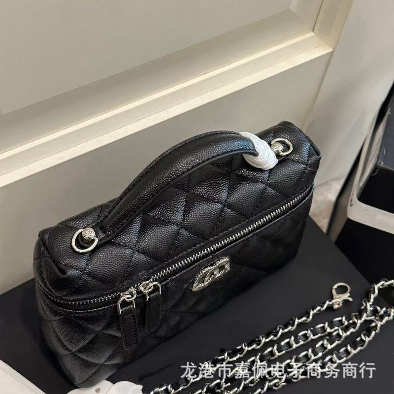 25P限定螺旋logo手提lp饭盒子包单肩菱格斜挎包高级感包包女lp包|undefined