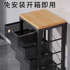台所野菜棚野菜バスケット収納棚床置き多層引き出し式多機能挟み果物収納棚