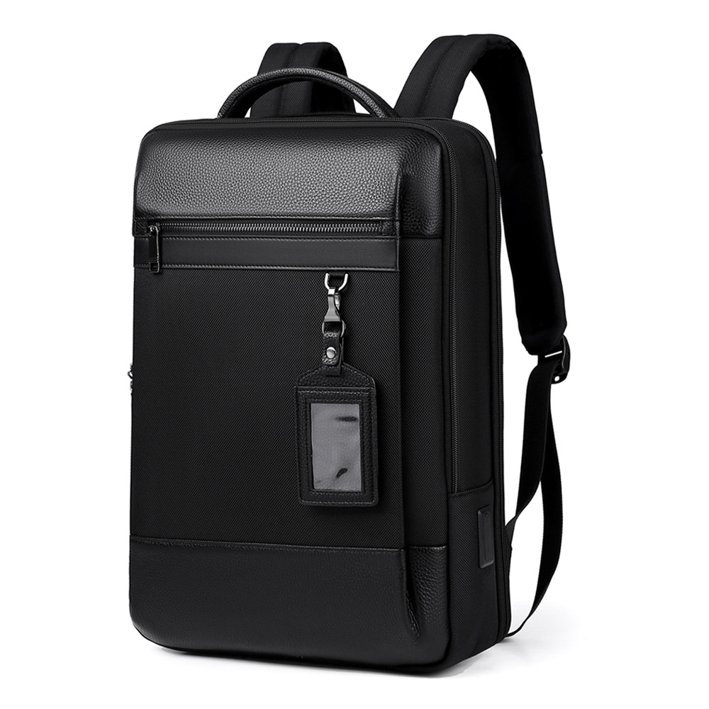 Echtleder-Rucksack für Herren, Laptop-Rucksack mit großem Fassungsvermögen, Rucksack für Studenten, ideal für Pendler und Geschäftsreisende_voghion.com