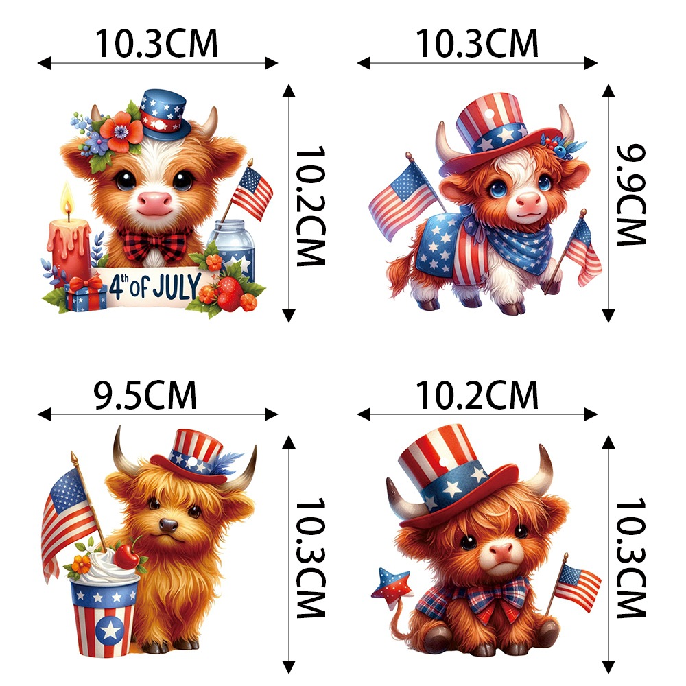 Nuevos productos transfronterizos Decoración del Día de la Independencia Colgante Fiesta del Día de la Independencia Bandera de los Estados Unidos Alpine Bull Colgante