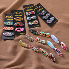 New model headpin with floral oval hollow heart butterfly knot safety pin for retail scarf fixing, set of three