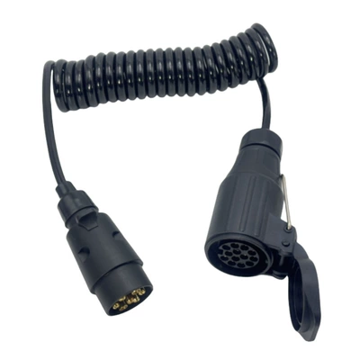 7-core to 13-core trailer connection line 12V trailer spring line RV European wiring harness trailer extension line 2M (Digər kuzov və aksesuarlar) - black-2m