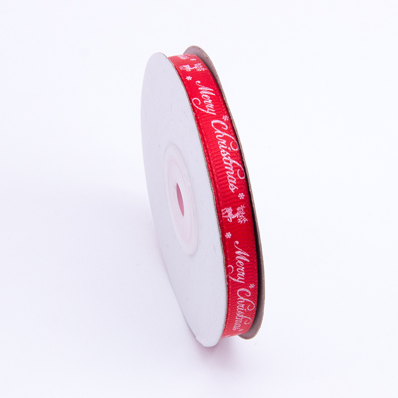 Impresión de cinta ribbed de Navidad 1cm impresión de caja de regalo de Navidad embalaje de cinta de color cinta Tianyi Mei