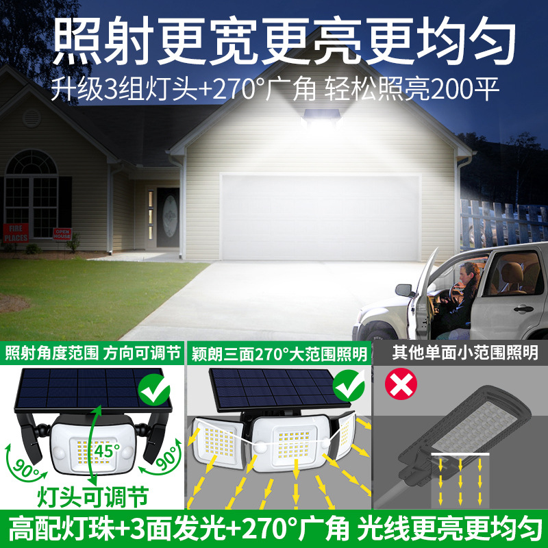 8E7Q 도매 태양 야외 라이트 코트야드 정원 방수 벽 램프 홈 새로운 문 조명 인체 유도