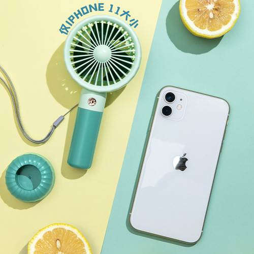 Rainbow new small fan USB rechargeable fan lithium battery contrasting color mini summer handheld small fan on behalf of