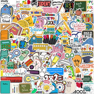 100 sheets school supplies graffiti stickers DIY decorative backpack guitar luggage notebook waterproof stickers