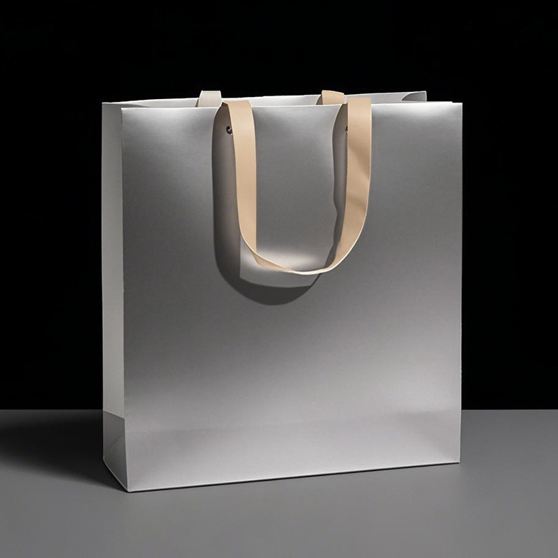Nueva bolsa de regalo de tarjeta blanca de alta gama, bolsa de lujo ligera, bolsa de mano, logotipo, bolsa de compras de alta calidad, tienda de ropa de mujer image 9