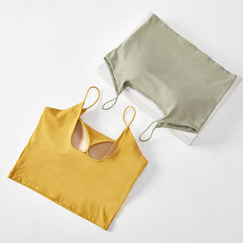 Women's underwear with breast pads and beautiful back