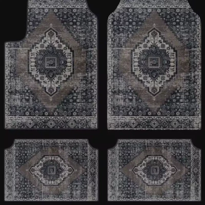 Avtomobil döşəmə paspasları, foot mat four-piece wholesale - cross-border-floor-mats-17-3045cm-two-piece-set-for-rear-seat