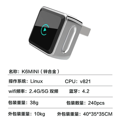 Cross-Border Factory Source: Portable Simsiz CarPlay və Android Auto - k6-mini-zinc-alloy