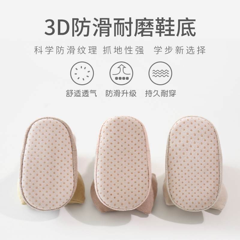 2023 invierno nuevo bebé niña Niño Zapatos calcetines engrosados cálido arco interior antideslizante bebé piso zapatos Calcetines