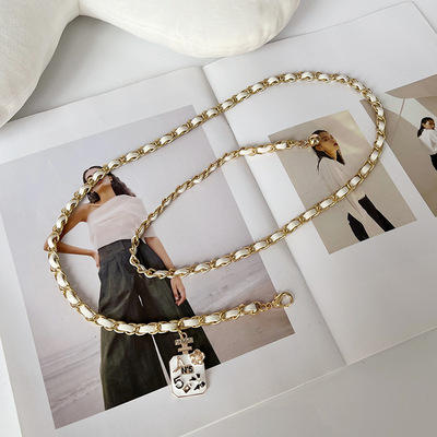 腰链女配连衣裙子小香风金属链条腰带夏季时尚ins风裤链装饰腰封