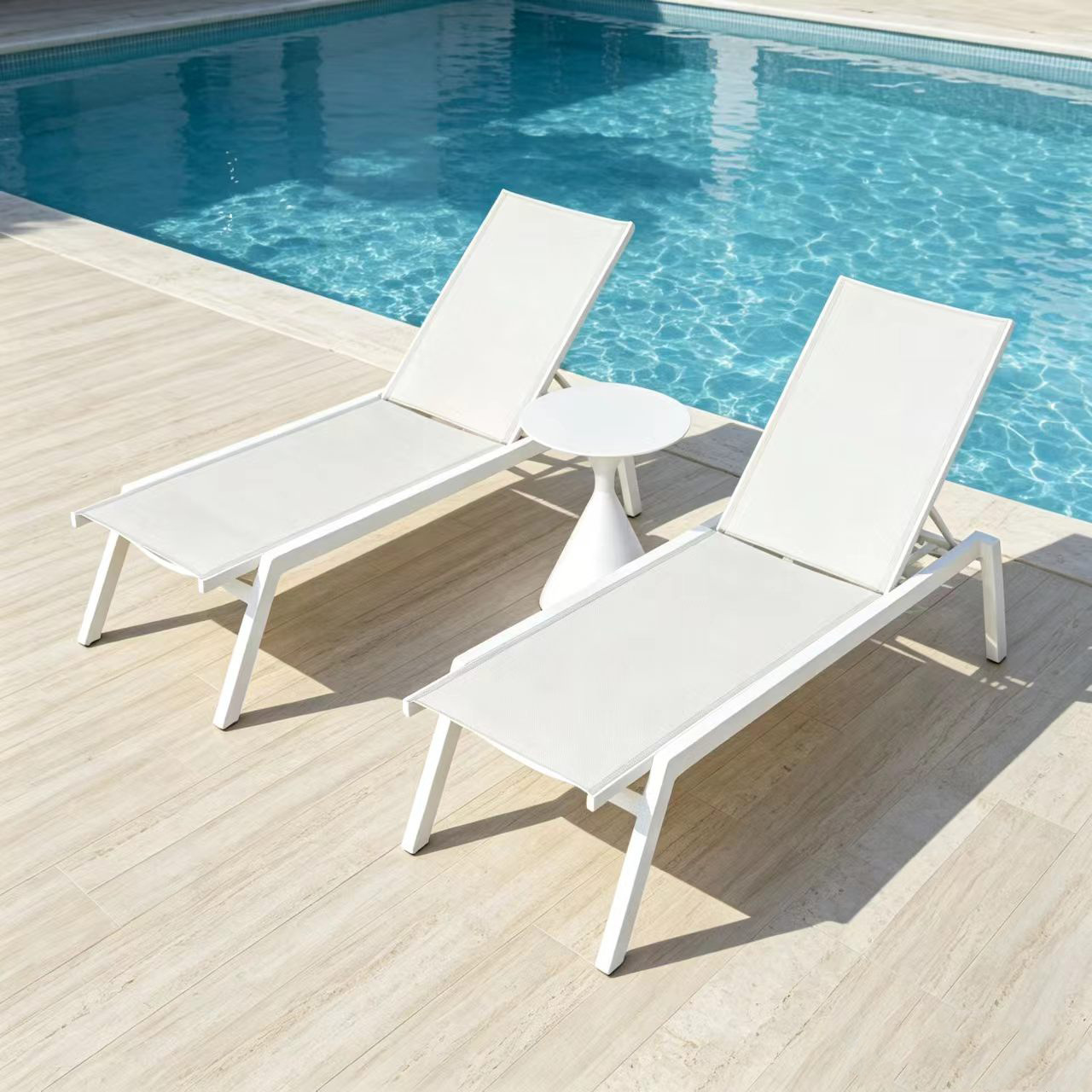 Silla de playa al aire libre balcón al aire libre villa junto a la piscina silla de playa plegable portátil silla de patio europea