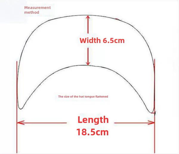 [PE brim] cap bill 18.5*6.5cm * 2.0mm bending plate is suitable for military cap knitted cap and other cap accessories