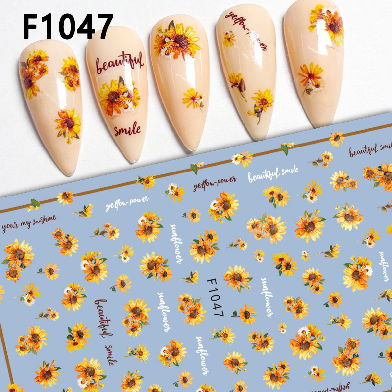 New Japanese Nail Art Stickers Nail Stickers Small Daisy Small Flowers Colorful Letter F1044-1053F1043 New Japanese Nail Art Stickers Nail Stickers Small Daisy Small Flowers Colorful Letter F1044-1053F1043