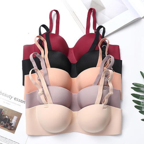Comfortable and breathable push-up half-cup bra, one-piece seamless women's underwear, sexy and elegant wire-free bra