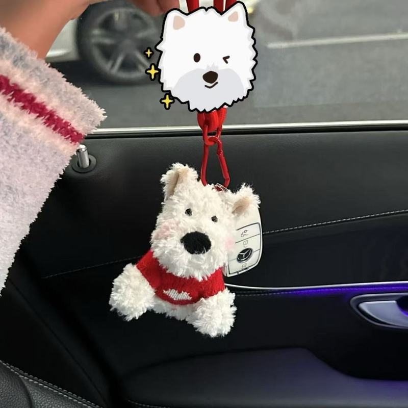 新商品の西高地のサングラスの子犬の公の子の包みはかばんを掛けて装飾します。|undefined