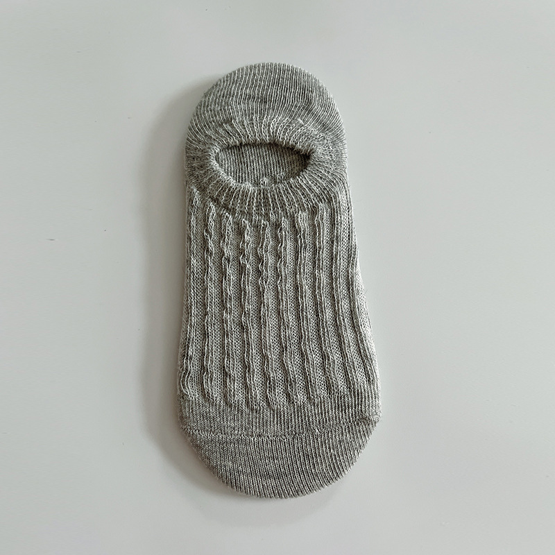 Barco de malla para niños Calcetines primavera y verano bebé calcetines invisibles de color sólido calcetines de silicona antideslizantes calcetines transpirables para niños y niñas Algodón