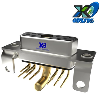 D-SUB母座立式DB11W1 D-SUB插座 10+1大电流弯焊板D-SUB连接器