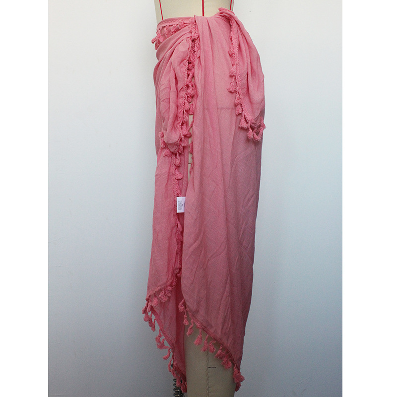 112g Weight Midi Dress Dress Length Type Polyester Fabric Type Mid Waist Waist Line 1 Piece Quantity Daily Occasion Solid Color Pattern Women'S Gender Tassel Design Fashion Style Women's Fashion Solid Color Tassel 1 Piece Cover Ups 52