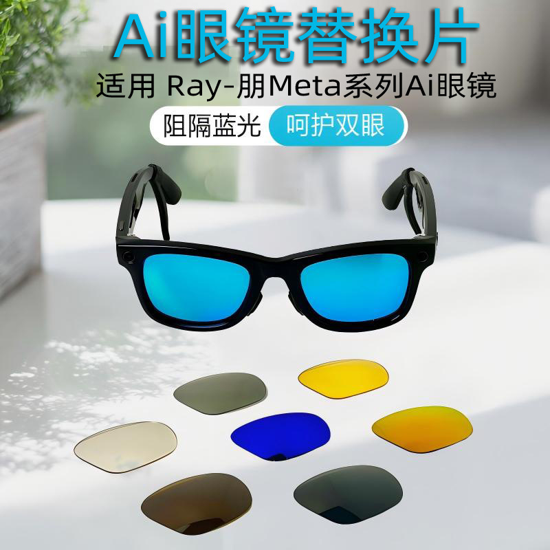 Suitable for Meta Bluetooth Smart Ai Glasses, Color-Changing Polarized Lenses, Rw4006 4008 Model Replacement Lenses