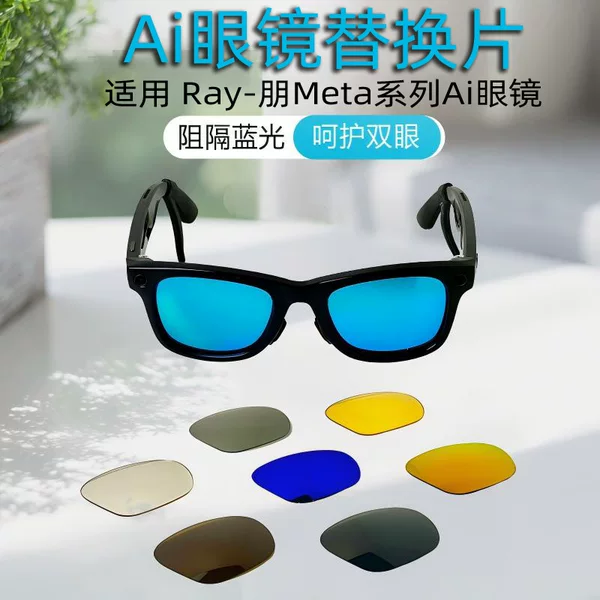 Suitable for Meta Bluetooth Smart Ai Glasses, Color-Changing Polarized Lenses, Rw4006 4008 Model Replacement Lenses