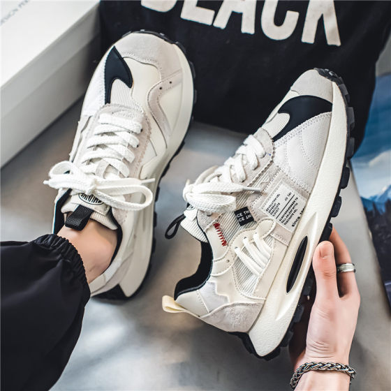 Forrest Gump Men's Shoes Spring New Elevated Thick Bottom Waffles Dad Leisure Running Travel Youth Putian sneaker