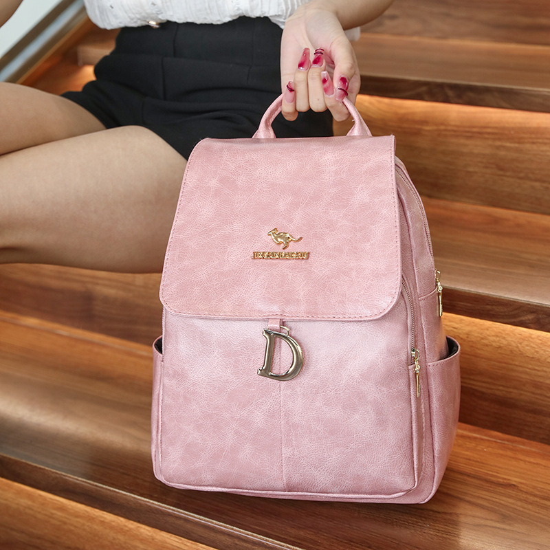 Mochila ligera y de gran capacidad para mujer 2024 comercio exterior nueva tendencia de moda de cuero suave mochila de viaje de ocio retro