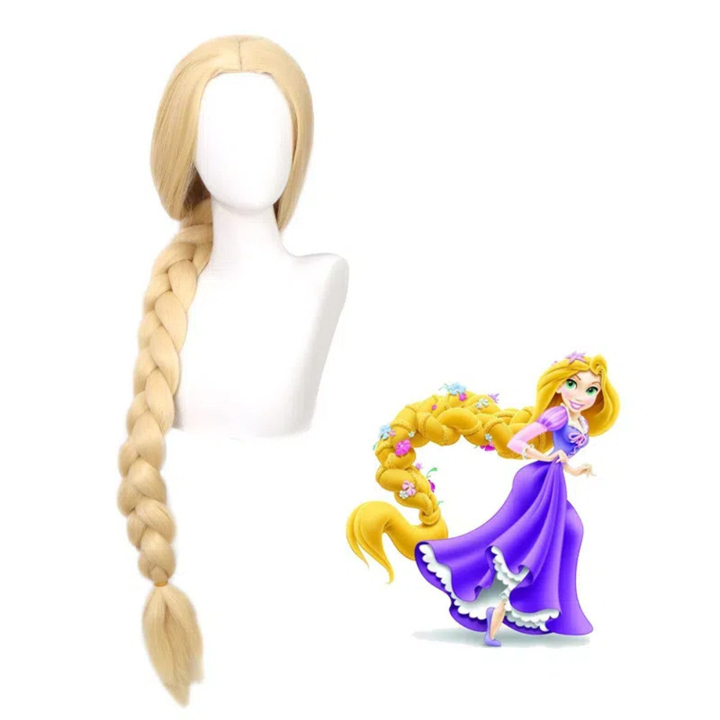 Yanting Enchanted Rapunzel Rapunzel Single-Sided Hemp Flower Golden Cos Anime Wig Yanting Enchanted Rapunzel Rapunzel Single-Sided Hemp Flower Golden Cos Anime Wig