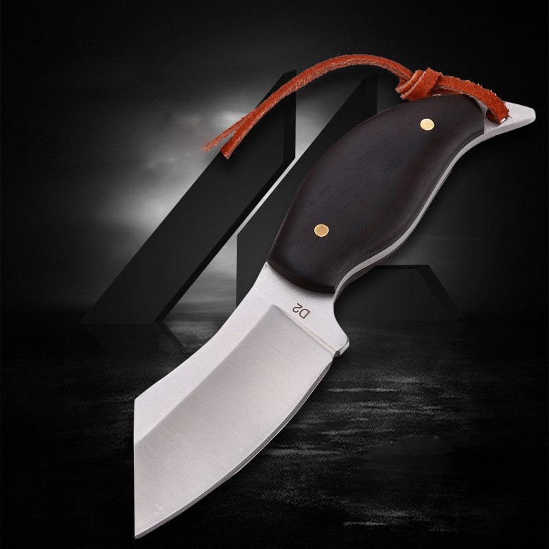 户外迷你小刀高硬度D2钢锋利折叠刀随身便携开快递直刀多功能刀具