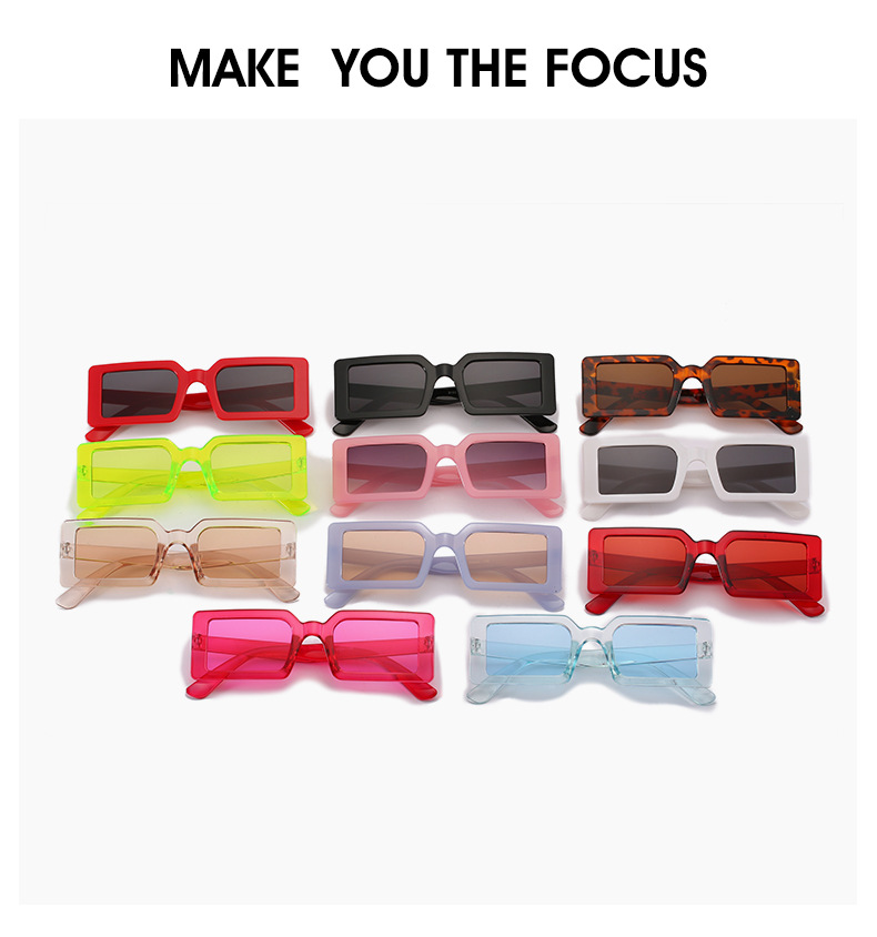 Retro Rectangle Ac Square Full Frame Women's Sunglasses display picture 2