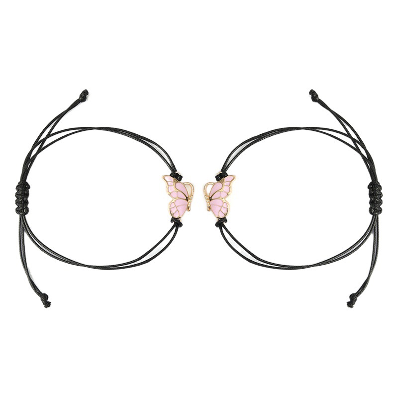 Amazon transfronterizo nuevos mejores amigos mariposa buen amigo cuerda de cera tejida amistad tarjeta pulsera femenina
