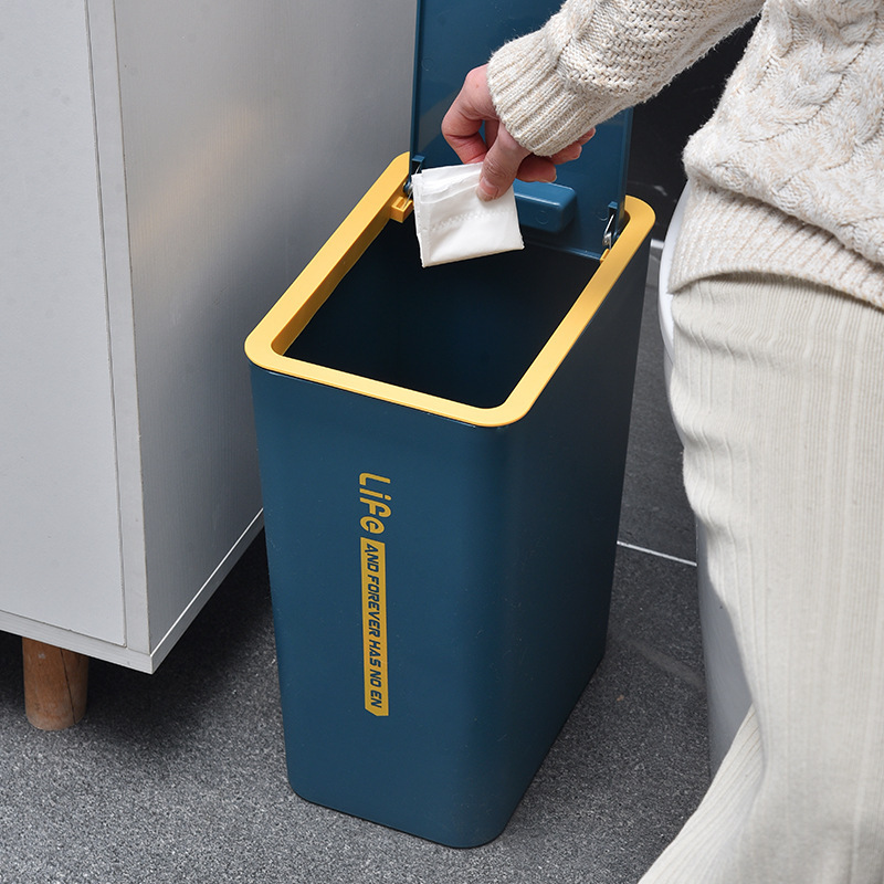 Plastic trash can household bathroom kitchen press storage bucket wastebasket classification garbage Stab Factory wholesale Plastic trash can household bathroom kitchen press storage bucket wastebasket classification garbage Stab Factory wholesale