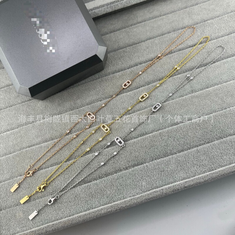 Messi's pin bracelet with diamonds for women, tassel style, three-dimensional handmade, European and American style, wholesale luxury accessories with a high-end feel Messi's pin bracelet with diamonds for women, tassel style, three-dimensional handmade, European and American style, wholesale luxury accessories with a high-end feel