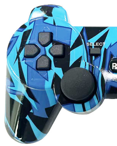 Mando de juego PS3 multicolor con botón universal de copo de nieve de doble vibración Bluetooth inalámbrico con mango P3 transfronterizo de fábrica