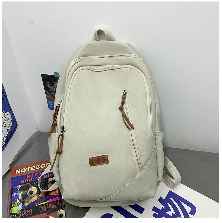 Streetwear Solid Color Square Zipper Functional Backpack display picture 11
