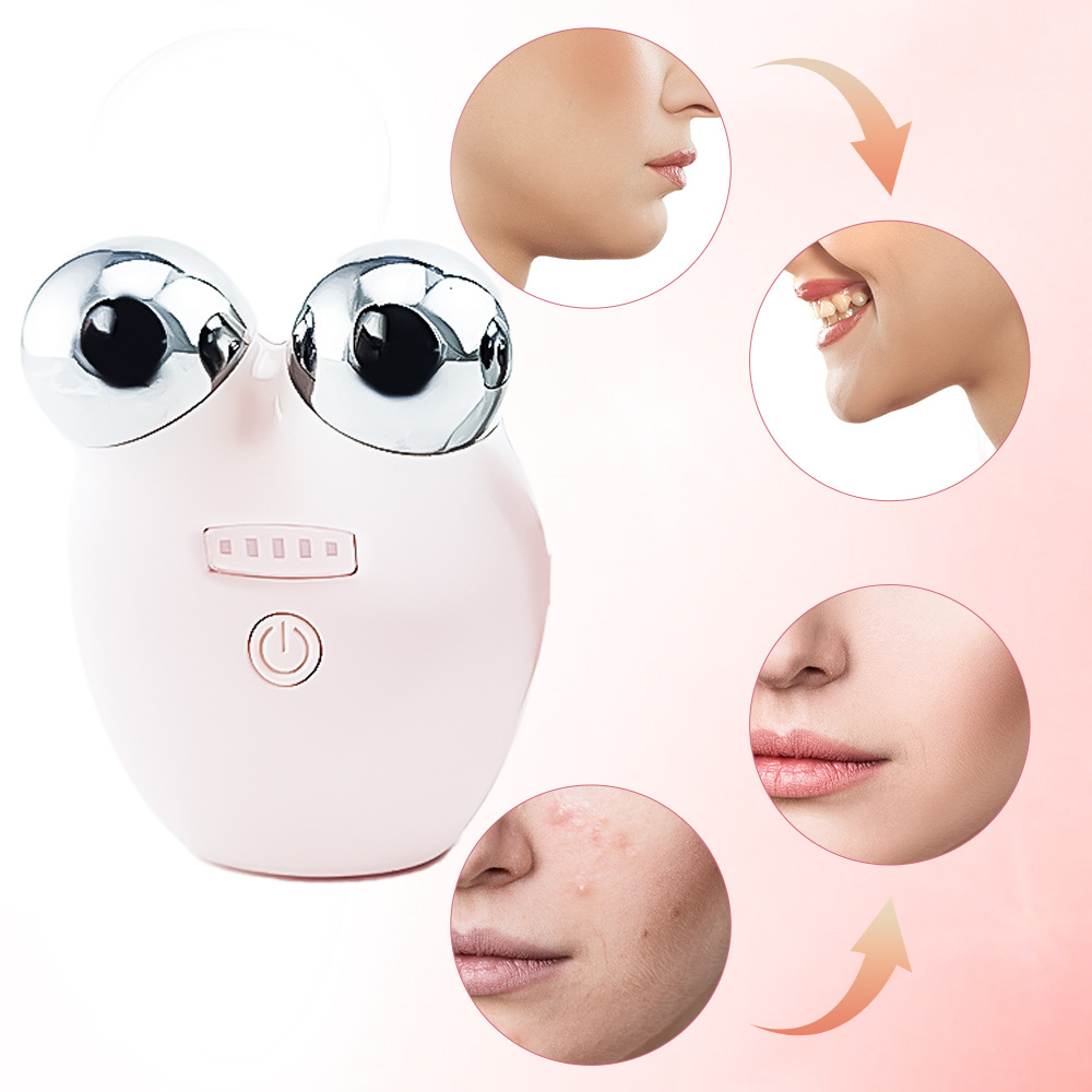 Instrumento de belleza micro-corriente instrumento de rejuvenecimiento de la piel masajeador de elevación y apriete hogar rejuvenecimiento de la piel labio masajeador de la cara instrumento de rodillo 3D