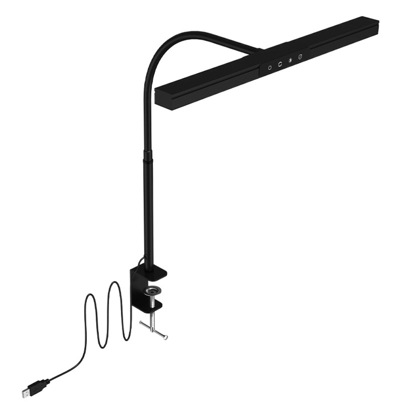 Lámpara de mesa de protección para los ojos LED T-clip Ajuste de color de tres engranajes atenuación de cinco engranajes lámpara de mesa táctil estudiante lectura lámpara de protección para los ojos