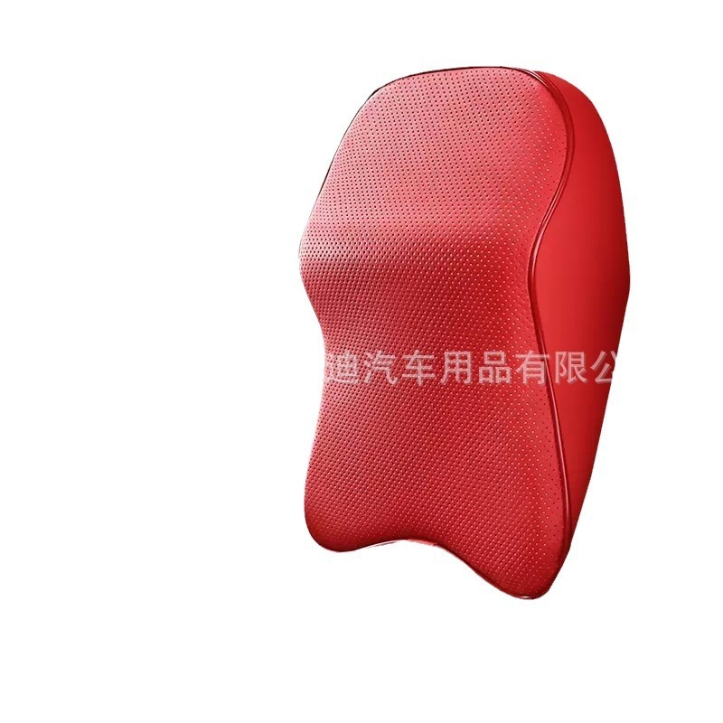 低反発素材のフルレザー製ヘッドレスト、大型、単品、メーカー直販、四季通用、横向き寝、運転席、首の保護|undefined
