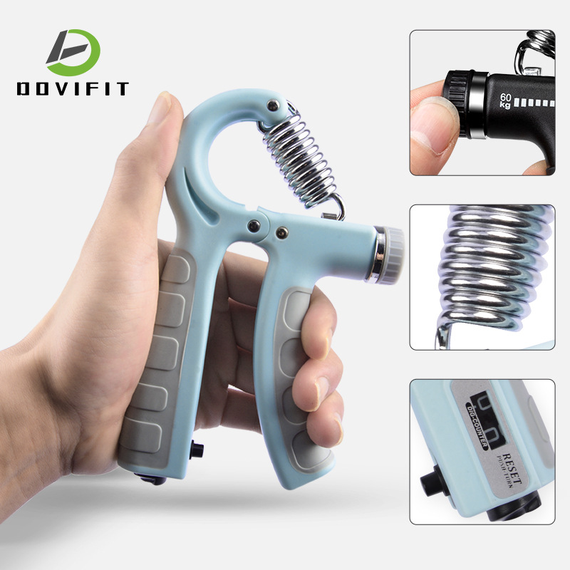 Contando agarre fitness muñeca fuerza muscular ejercicio tensión portátil ajustable agarre mano entrenador