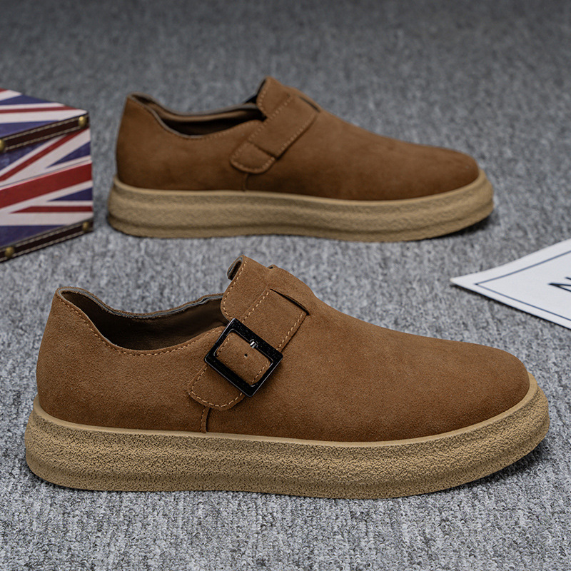 Boken Shoes 2025 primavera nueva hebilla de cinturón transfronteriza de un pie casual de suela suave moda negocios zapatos casuales de trabajo