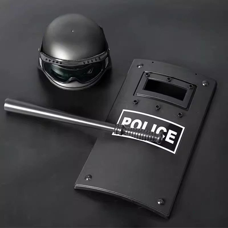 玩具男孩盾牌警察玩具枪吃鸡套装儿童盾牌3到6岁具防爆盾战术头盔