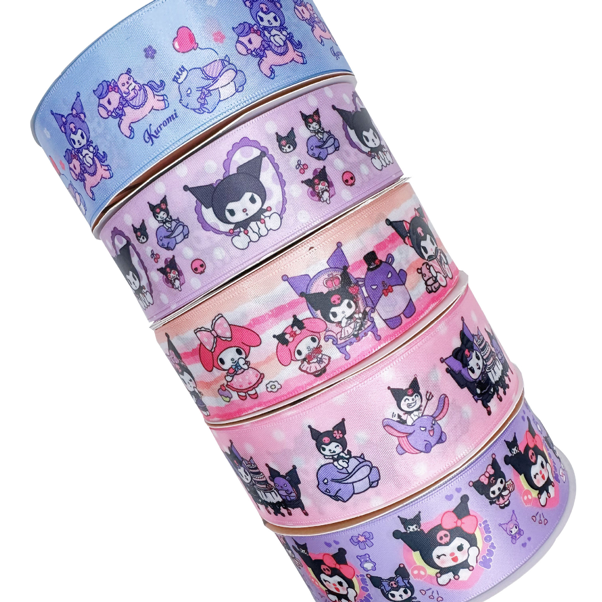 38mm kulomi 리본 만화 선물 가방 장식 액세서리 나비 diy 인형 수제 웨빙 액세서리