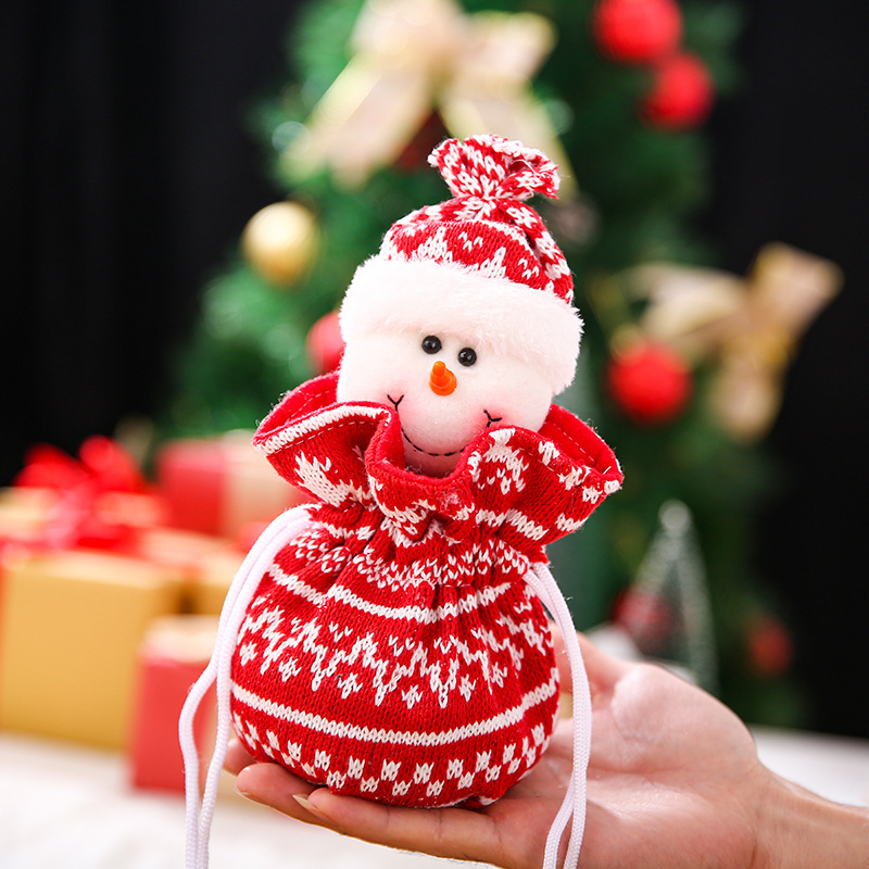 クリスマスリンゴ袋プレゼント袋平安夜礼箱キャンディー包装雪だるま老人幼稚園児童プレゼント|undefined