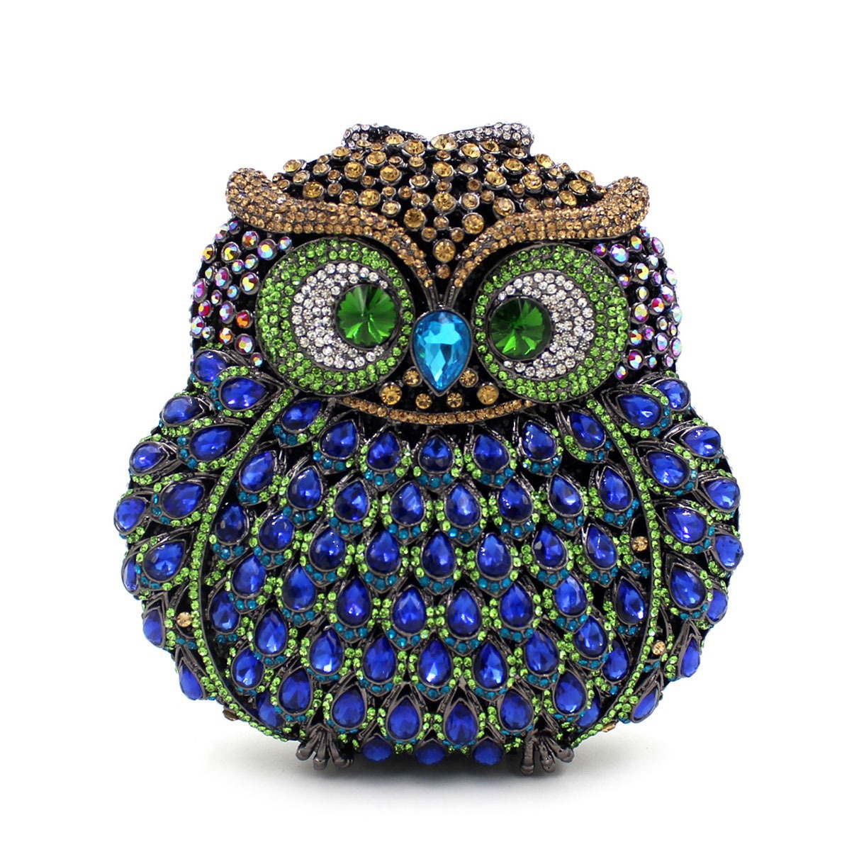 Owl diamond clutch bag, owl transfronterizo, bolsas de cena de diamantes, bolsas de diamantes huecas, bolsas de mano, bolsas de mujer