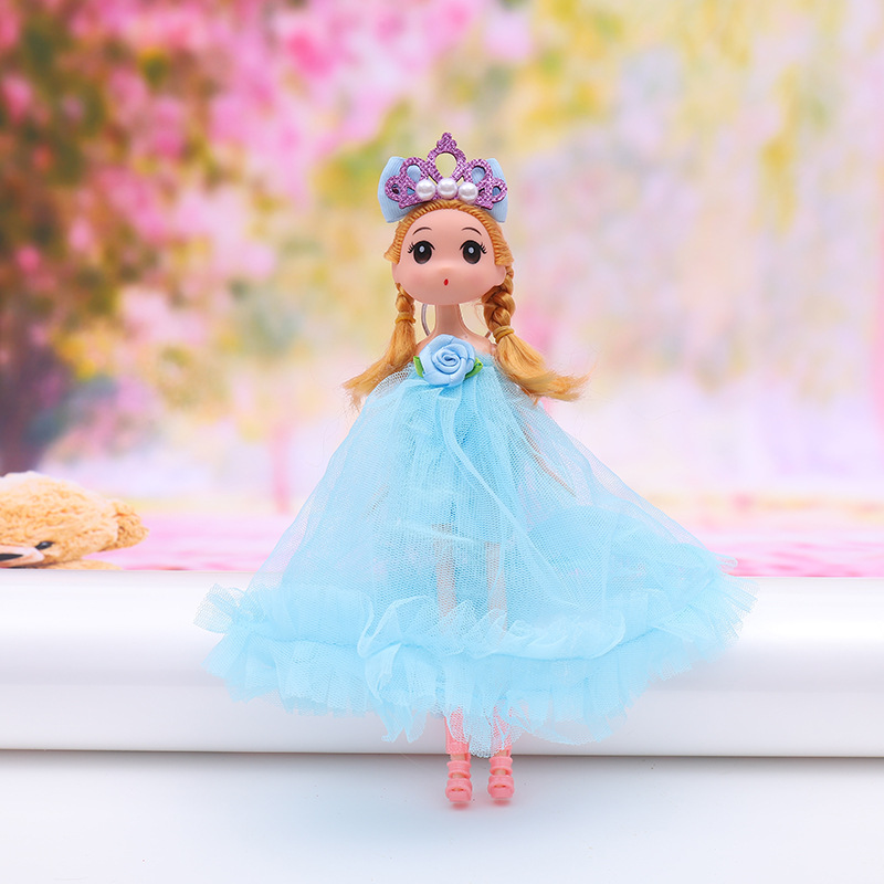 26cm Bow Crown Wedding Dress Skirt Girl Princess Reward Doll Toy Doll Little Princess Cute