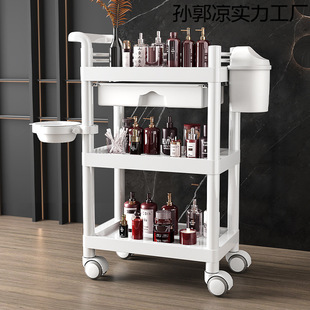 Beauty Salon Special Beauty Cart Trolley Mobile Hand Push Storage Rack Instrument Household Tool Cart