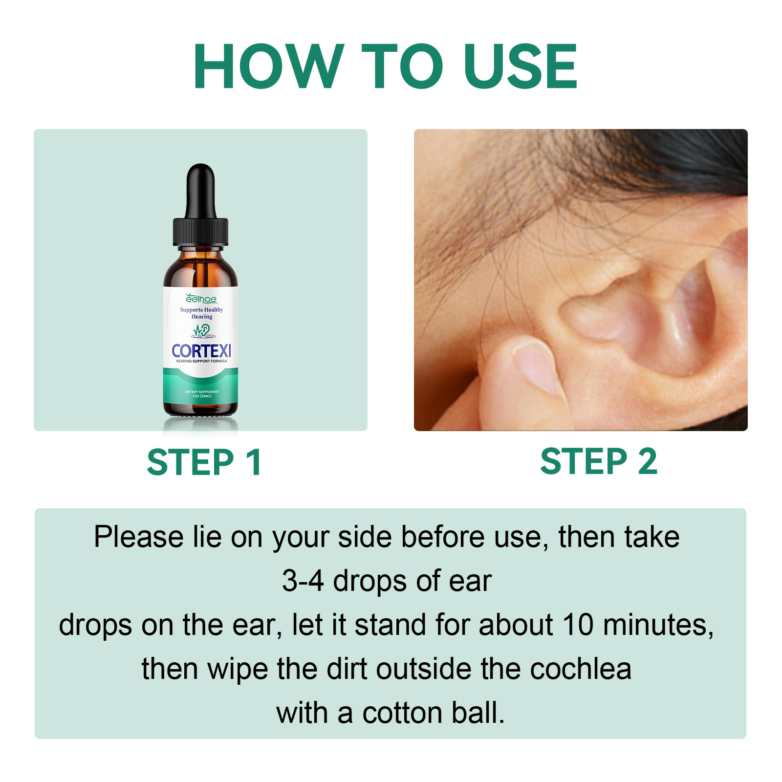 EELHOE for External Canal Earwax Blockage Cleaning and Alleviating Tinnitus Back Care Ear Drops_voghion.com